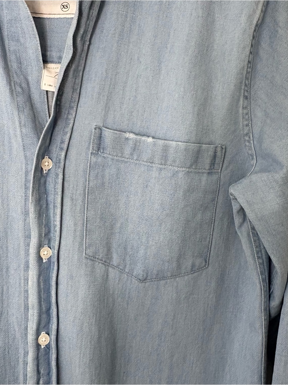 Frank & Eileen Rory Maxi Denim Shirtdress, Classic Blue Wash, XS - Picture 6 of 15